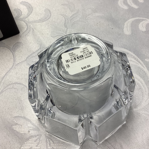 Vintage Orrefors Scandinavian heavy crystal Corona bowl by Lars Hellsten Sweden - Picture 2 of 8